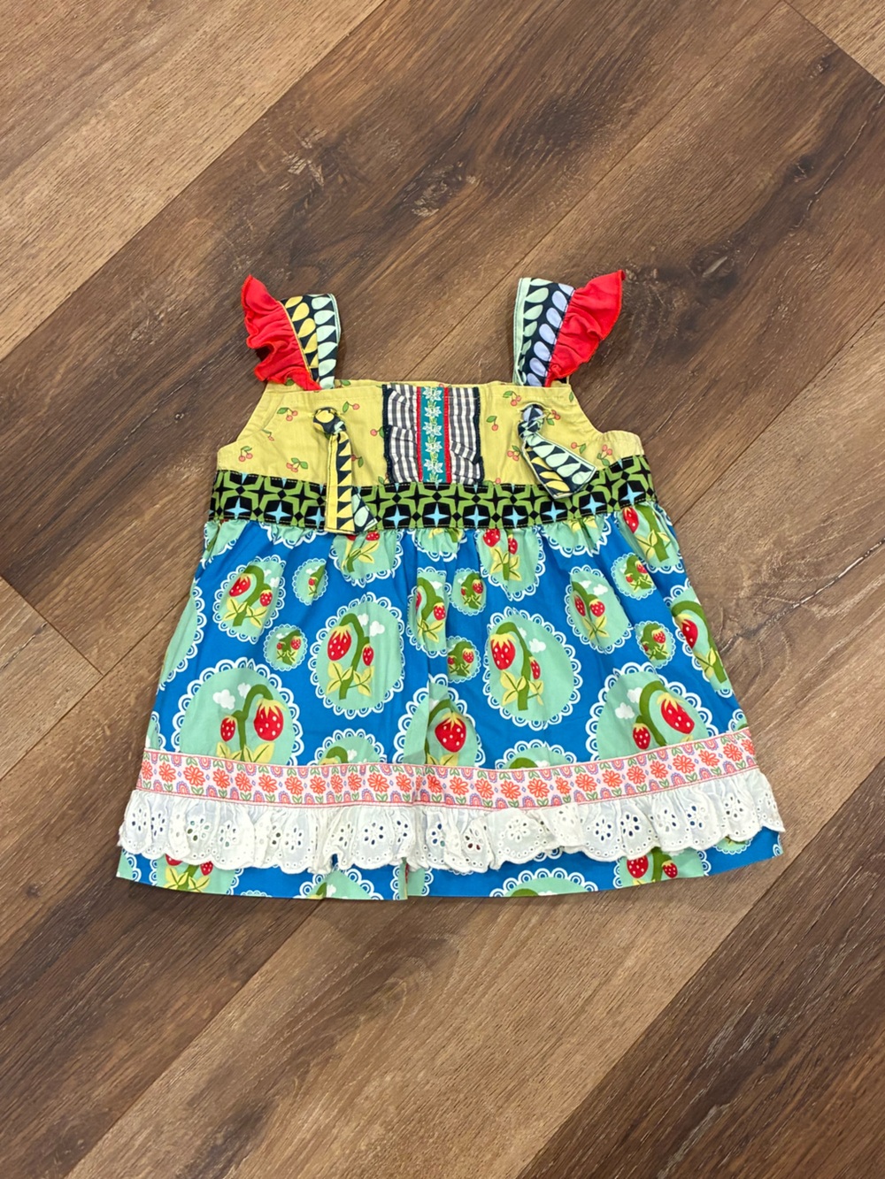 Matilda Jane Love Bug Knot Top It’s A Wonderful Parade Strawberry Vintage 18m